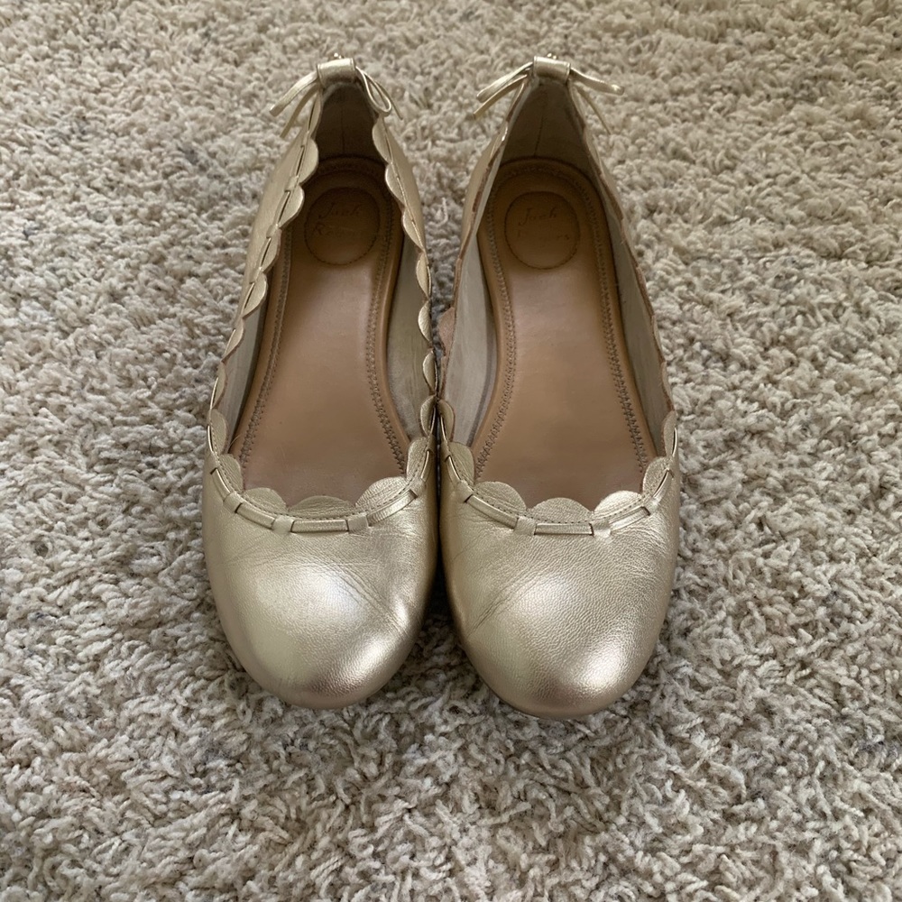 Gold Jack Rogers flats